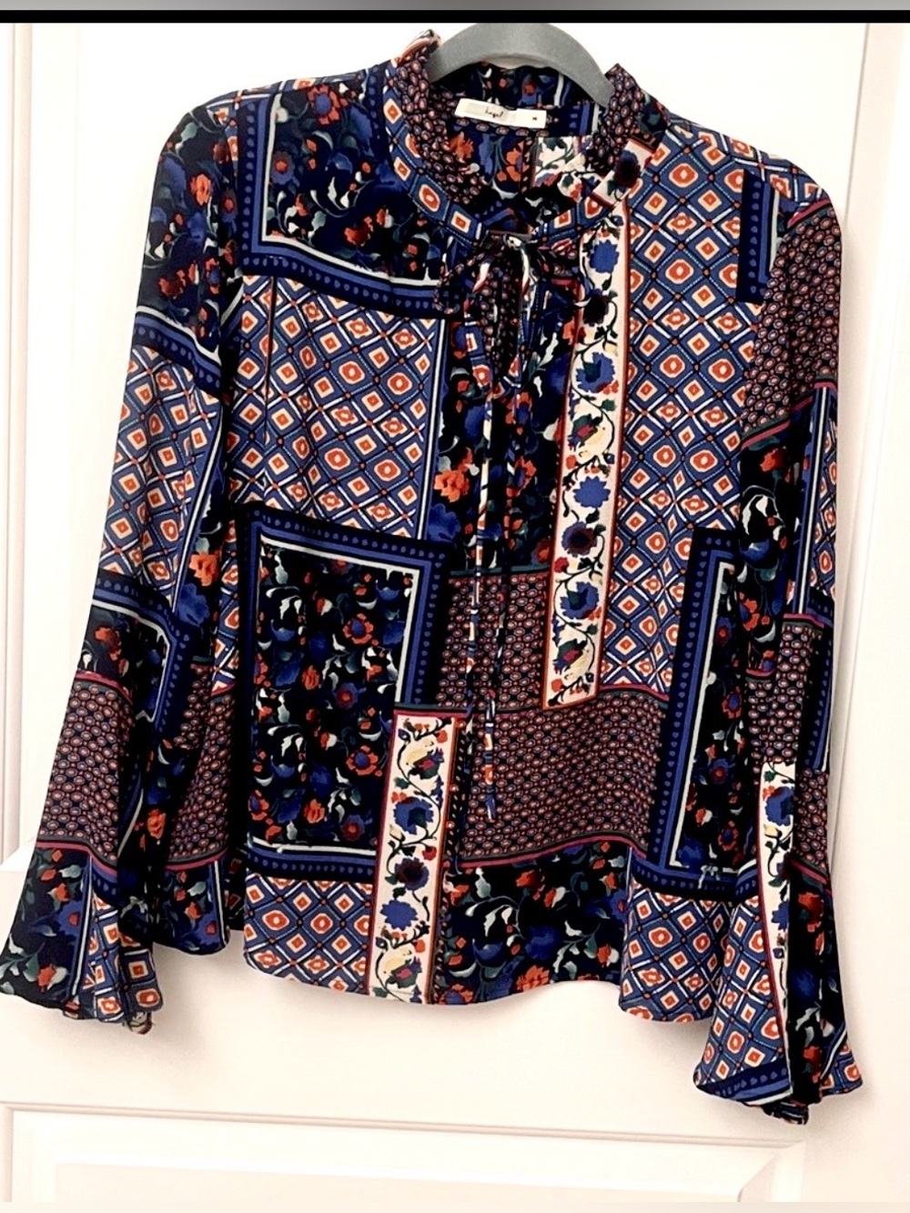 Hazel Multicolor Floral Blouse/Bell Sleeves/ vibrant colors
